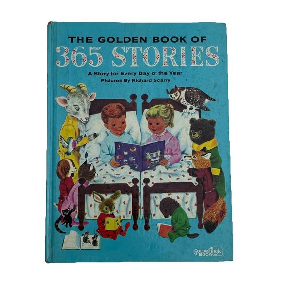 Vintage 1982 The Golden Book Of 365 Stories HB Pictures By RICHARD SCARRY T1 - Picture 1 of 16